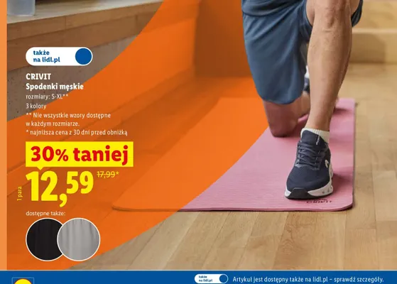 Spodenki męskie Crivit promocja w Lidl