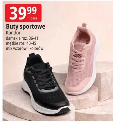 Buty sportowe Kondor damskie roz. 36-41 męskie roz. 40-45 mix wzorów i kolorów promocja w Leclerc