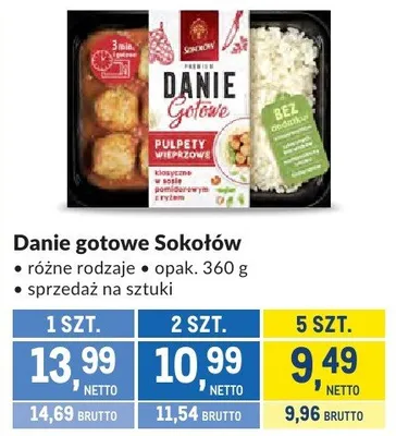 Danie gotowe Sokołów różne rodzaje promocja w Makro