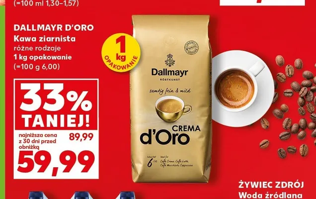 Kawa ziarnista Dallmayr d'Oro promocja w Kaufland
