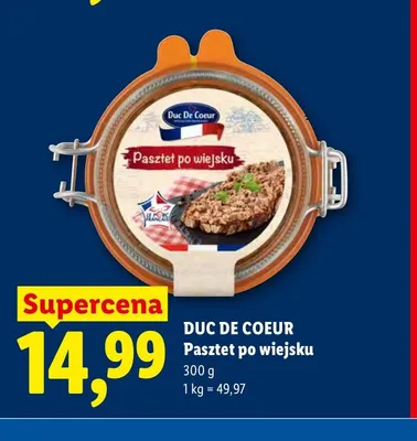 Pasztet po wiejsku Duc De Coeur promocja w Lidl