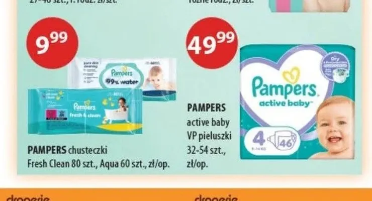 Pieluchy jednorazowe Pampers Active Baby promocja w Drogerie Laboo