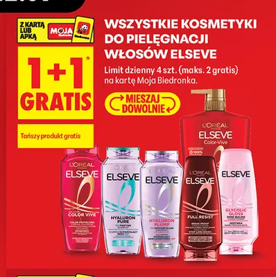 Szampon do włosów Elseve Hyaluron Plump promocja w Biedronka