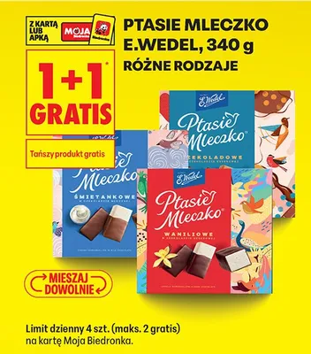 Ptasie mleczko różne rodzaje promocja w Biedronka