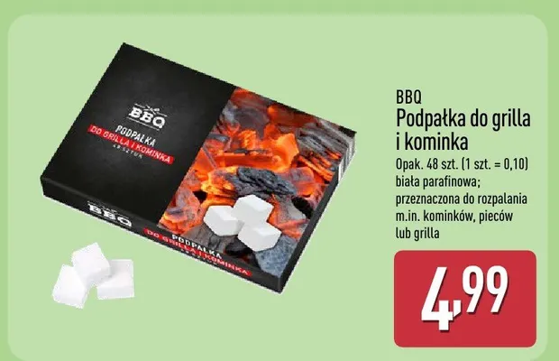 Podpałka do grilla i kominka promocja w Aldi