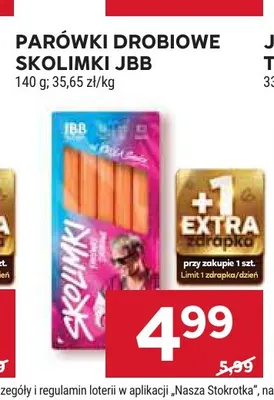 Parówki drobiowe Skolimki JBB promocja w Stokrotka
