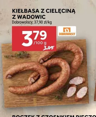 Kiełbasa z cielęciną z Wadowic Dobrowolscy promocja w Stokrotka