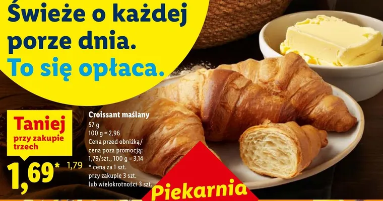 Croissant maślany promocja w Lidl