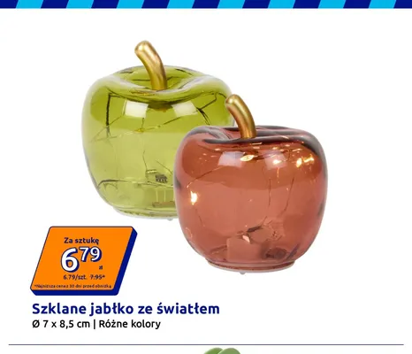 Szklane jabłko ze światłem promocja w Action