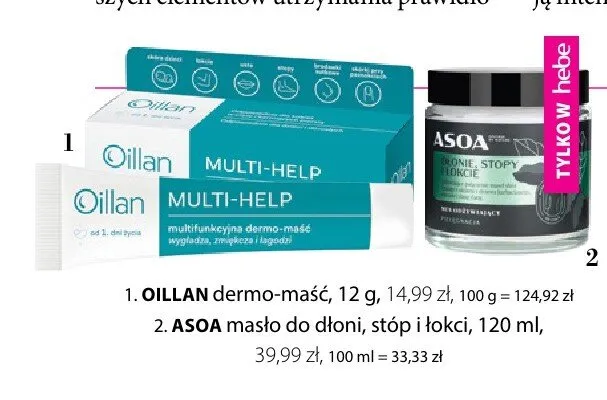 Dermo-maść multiaktywna Oillan Multi-Help promocja w Hebe