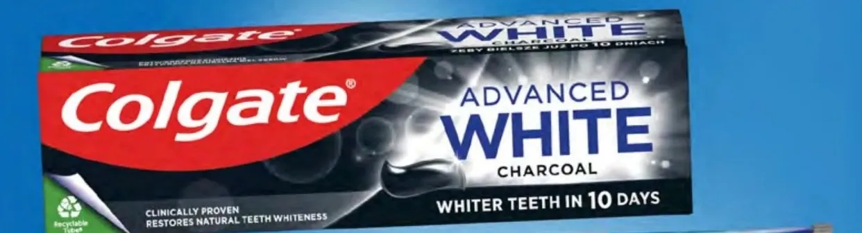 Pasta do zębów Colgate Advanced White Charcoal promocja w Dino