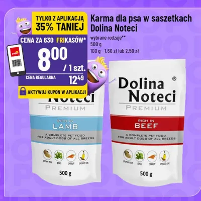 Karma dla psa w saszetkach Dolina Noteci promocja w POLOmarket