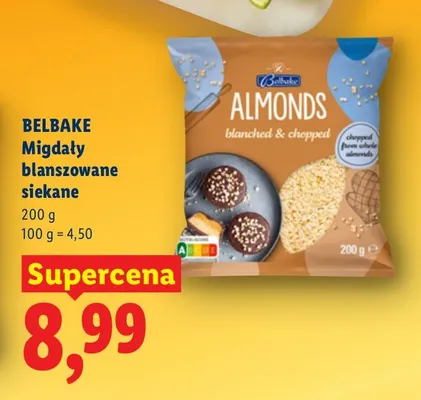 Migdały blanszowane w kostkach Auchan promocja w Lidl