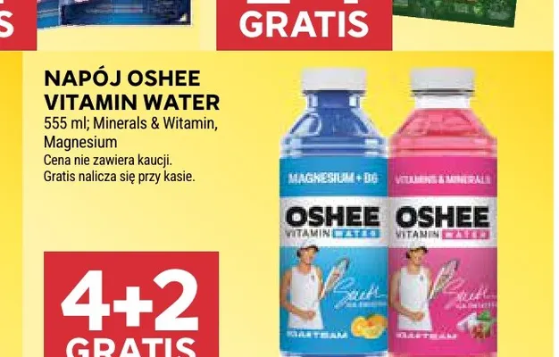 Napój Oshee Vitamin Water Magnesium promocja w Stokrotka