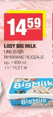 Lody Big Milk Unilever promocja w SPAR
