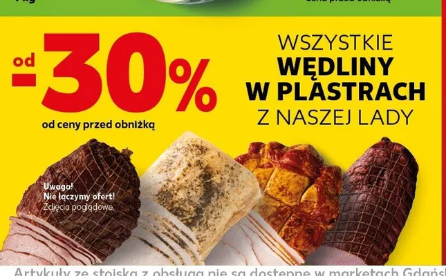 Wędliny w plastrach z naszej lady promocja w Kaufland