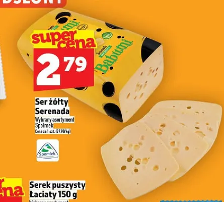 Ser żółty Serenada Babumi promocja w TOPAZ