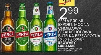 Piwo Perła 500 ml Export, Chmielowa, Witalnoholowa, Bezalkoholowa, Piworary (0.60 zł/100ml) Lubelskie promocja w Wafelek