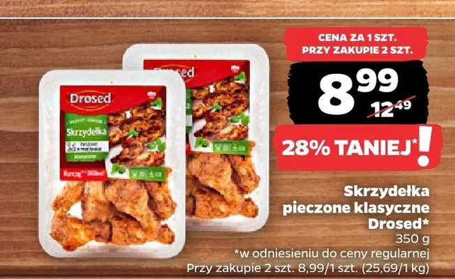Skrzydełka pieczone klasyczne Drosed promocja w Netto