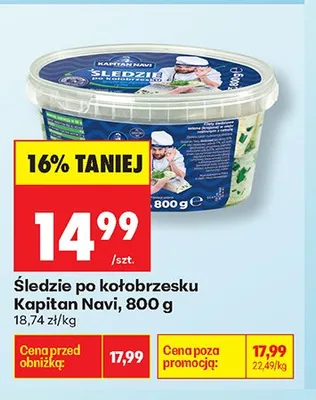 Śledzie po kołobrzesku Kapitan Navi promocja w Biedronka