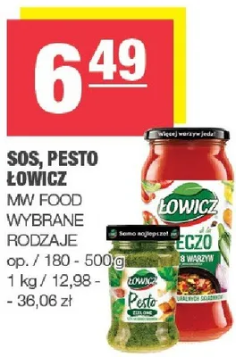 Sos, pesto Łowicz promocja w SPAR