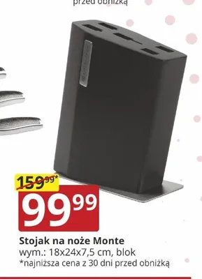 Stojak na noże Monte promocja w Prymus AGD