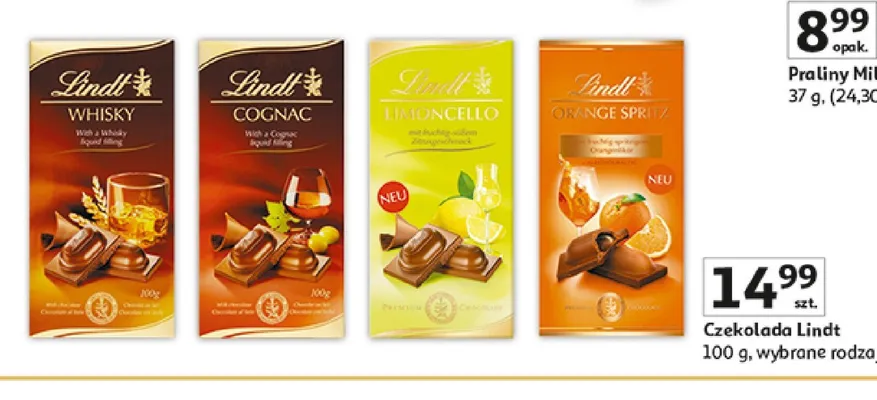 Czekolada Lindt Orange Spritz promocja w Auchan