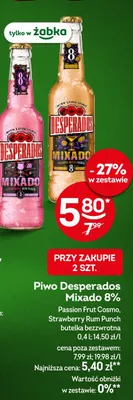 Piwo Desperados Mixado 8% Passion Frut Cosmo promocja w Żabka