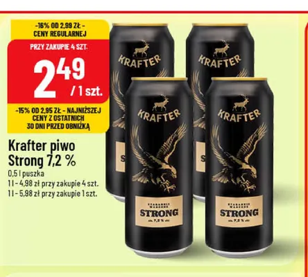 Piwo Krafter Strong 7,2% promocja w POLOmarket