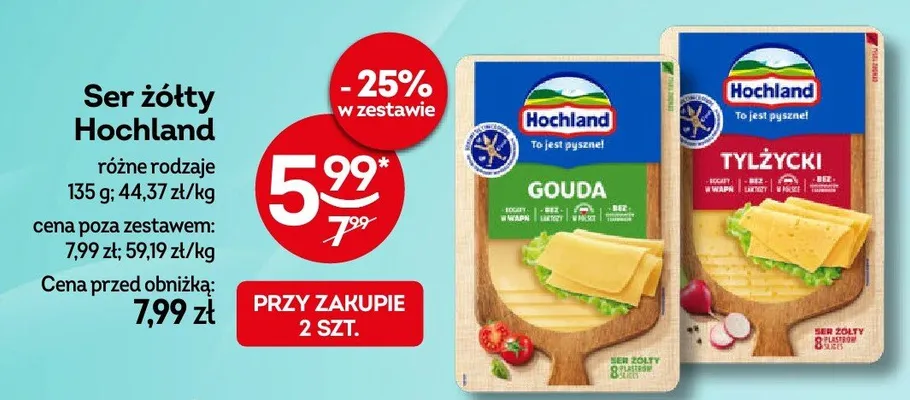 Ser żółty różne rodzaje promocja w Żabka