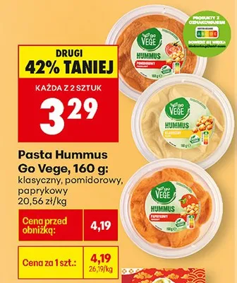 Pasta Hummus klasyczny promocja w Biedronka