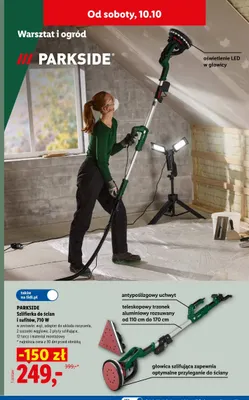 Szlifierka do ścian i sufitów Parkside 710W promocja w Lidl