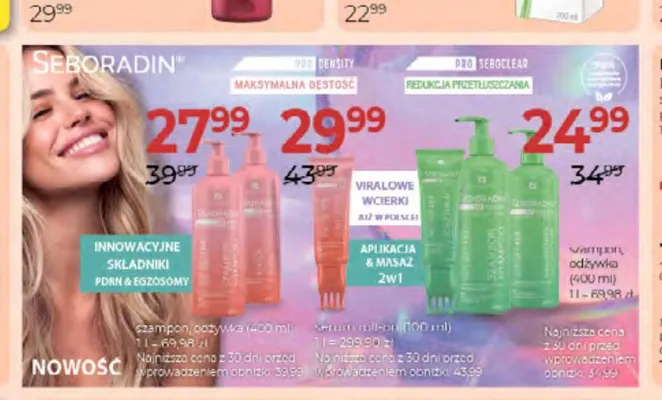 Produkty do pielęgnacji włosów Seboradin promocja w Drogerie Jawa