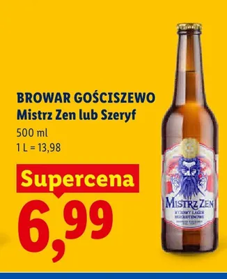 Piwo Browar Gościszewo Mistrz Zen promocja w Lidl