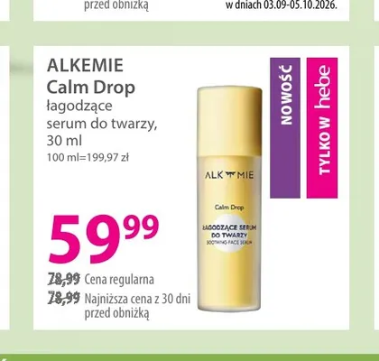 Calm Drop łagodzące serum do twarzy Alkemie promocja w Hebe