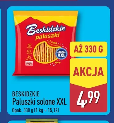 Paluszki solone XXL Beskidzkie promocja w Aldi