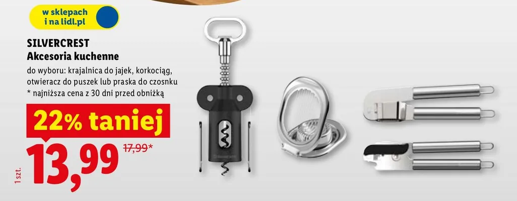 Akcesoria kuchenne praska do czosnku promocja w Lidl