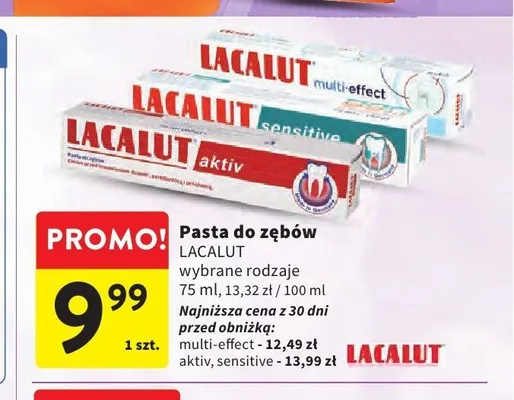 Pasta do zębów Lacalut Sensitive promocja w Intermarche