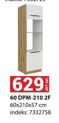 Szafka kuchenna Aria 60 DPM-210 2F promocja w Merkury Market