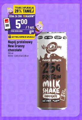 Napój proteinowy New Granny chocolate promocja w POLOmarket