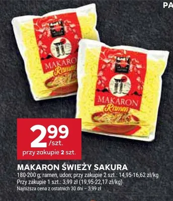 Makaron świeży ramen promocja w Stokrotka