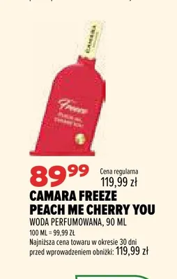 Woda perfumowana Peach Me Cherry You Camara Freeze promocja w Drogerie Natura