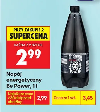 Napój energetyczny Be Power promocja w Biedronka
