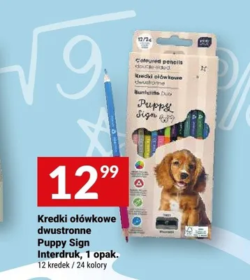 Kredki ołówkowe dwustronne Puppy Sign Interdruk promocja w Twój Market
