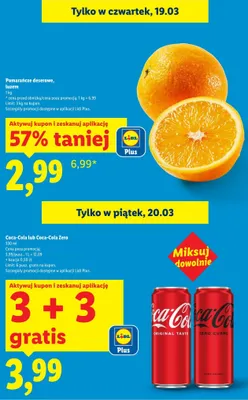 Napój Coca-Cola Zero Cukru promocja w Lidl