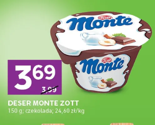 Deser czekolada Zott promocja w Stokrotka
