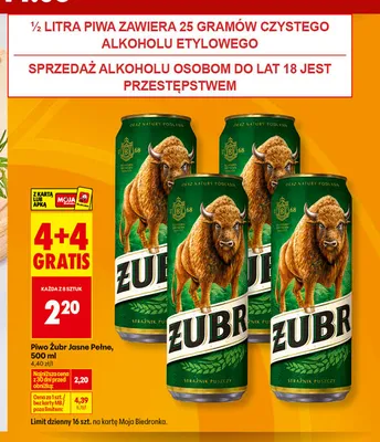 Piwo Żubr promocja w Biedronka