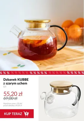 Dzbanek KUBBE z szarym uchem 1 l promocja w Homla
