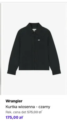 Kurtka wiosenna Wrangler czarny promocja w Lounge by Zalando