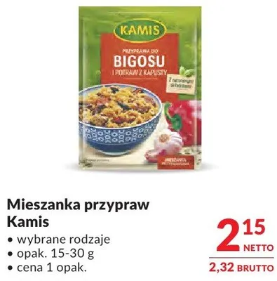 Mieszanka przypraw Kamis wybrane rodzaje promocja w Makro